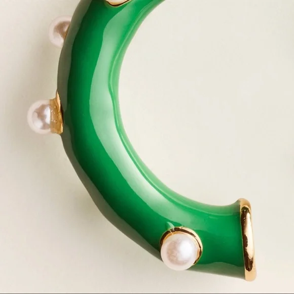 Kate Spade Target NWT Pearl Polka Dot Earrings Green - Picture 3 of 4